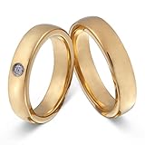 Juwelier Schönschmied - Zwei Hochzeitsringe Partnerringe Wolframcarbid Zirkonia inkl. persönliche Lasergravur multisizer NrW7HD - Loyalty