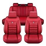 VNUNMALC Sitzbezügesets Sitzbezug Leder Auto Für Mini Hatch R56 One/D/Cooper/S/SD 2007-2019, All-Inclusive Sitzschoner, Vorne Hinten Sitzkissen Sitzauflagen Wasserdichter Schonbezüge,E