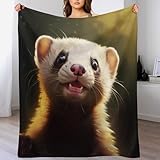 AAPZY Nerz-Überwurfdecke Für Bett, Sofa, Couch, Flannel-Druck Decke, 3D- -Muster, Fleece-Decke, Raumdekoration, Plüschdecke, （150×200cm）