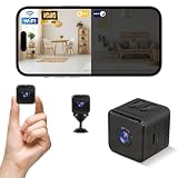 Anluomafuy Mini Kamera, Überwachungskamera 1080P WiFi Camera mit Nachtsicht, Innen Live Übertragung, Mobile APP, Überwachung Innen WiFi Camera, Katzenaugen-Kamera, Cloud-Speicherp