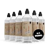 höfats - Spin Bioethanol Brenngel - rußfreie Ethanol Brennpaste 6X 1 Liter Nachfüllflasche - Zubehör für Spin 90 & 120 Tischfeuer, Tischk