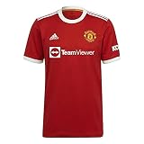 adidas Herren Manchester United 2021/22 Season Playwear Kit Home Trikot, Real Red, L EU