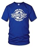 shirtloge - Darmstadt - Meine Heimat, Mein Verein - Fan T-Shirt - Royalblau - Größe XXL