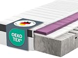 Ravensberger Matratzen Struktura-MED Gel Komfortschaummatratze – 7-Zonen – 80 x 200 cm – Härtegrad H3 – mit Gel-Auflage – waschbarer Tencel-Bezug – Oeko-TEX® Zertifiziert – produziert in D