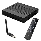 VU+ Zero Black Digital Sat TV Receiver 1x DVB-S2 Tuner SAT Linux FullHD 2X USB, 12V Externe Netzteil mit WLAN-Stick Antenne 150 Mb