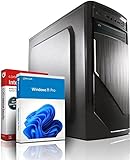 shinobee Intel Core i7 4770 Multimedia PC - Schneller Computer für Büro & Home Office - Rechner mit 3.9 GHZ - 32GB RAM - 1000GB SSD - DVD - USB3.0 - WLAN - Windows 11 Pro - MS Office - #6956