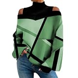HOOUDO Same Day Angebote Sale Hochgeschlossenes, trägerloses, langärmliges T-Shirt-Oberteil für Damen mit Blumenmuster Damen Pullover Kurz Und Weit Festliche Outfit Damen T Sale Angebote Bestellung