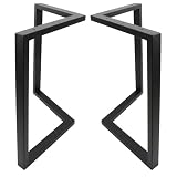 Natural Goods Berlin 2X Tisch-Kufen Arrow | Schwerlast Gestell aus Metall | Möbel- stabil | Beine für Esstisch & Schreibtisch | Füße in Schwarz | 70x72