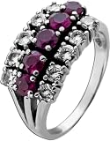 Ch.Abramowicz Rubin Ring Weißgold 585 14K rote Rubine Brillanten 0.70ct Antikschmuck 17
