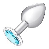 DUKESTON Medium Anal Plug Edelstahl mit Glitzerstein Männer Analplug Metall Sex Toys Frauen Sex Spielzeug für die Frau Sextoys für Paare Anal Toys Mann Sex Sexspielzeug