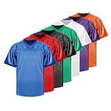 MESOSPERO Blank Fußball Trikot Einfarbig Sport T-Shirt Pullover Fußball Kleidung Hip Hop Trikot für Party, Grün, XL