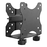 RICOO Mini PC Rechner Halterung für Monitor Tisch Halterung Wand & VESA Montage Thin Client Server Rack Untertisch Schreibtisch Computer TRH-01 CPU Gehäuse Stehend Halter für Intel NUC Unter Unterb