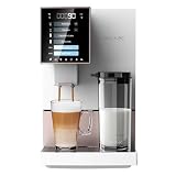 Cecotec Vollautomatische Kaffeemaschine Cremmaet Compactccino White Rose, 19 Bar, Milchbehälter, Thermoblock-System, 5 Mahlstufen, 150g Kaffeesp