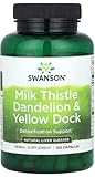 Swanson - Milk Thistle Dandelion & Yellow Dock | Unterstützung für Leber und Entgiftung - 120 Kap