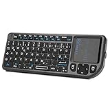 Rii X1 Mini Tastatur Wireless, Smart TV Tastatur, Kabellos Tastatur mit Touchpad, mini Keyboard für Smart TV Fernbedienung/PC/PAD/Xbox 360/ PS3/Google Android TV Box/HTPC/IPTV (De Layout)