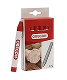 Oregon Multi Surface Marking Crayon, Professionelle 6-Seitige Kreidemarker, Schreiben auf Holz, Metall, Stein, Beton, Fliesen, Keramik, Kunststoff, Glas & Mehr, 12er-Pack, Rot (295361)