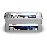 Bosch LE000 Startbatterie 190Ah 1050A 12V EFB Technologie mit langsamer Entladung und Starterbatterie für den Einsatz in Wohnmobil, Wohnwagen, Marine usw