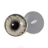 16 mm leuchtet im Dunkeln Zombie Glasaugen Knöpfe mit Öse für gehäkelte Puppen, Stofftiere, weiche Skulpturen oder Schmuckherstellung, 2 Stück