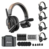 Accsoon Como SE Wireless Intercom Headset System, 2,4 GHz Vollduplex-Kommunikation, 1312ft/400m Reichweite, Externe Antenne, ENC, 30+ Stunden Akkulaufzeit, 1 PC-Host- und 4PC Remote-H