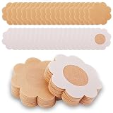 Sibba 40 Stück Brustwarzen-Pasties Abdeckung Aufkleber Blütenblätter Form Haut Brust Brüste Lift Brustwarzenabdeckungen Wasserdicht Schwimmen Sticky Wiederverwendbar BH Tape Dessous Frauen Beig