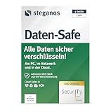 Steganos Daten-Safe 2026 - Sensible Daten sicher verschlüsseln - Für 5 PC / 1 Jahr - Windows 11, 10, 8.1, 8, 7 - DEUTSCH - (ProductKeyCard) PKC