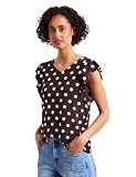 Damen Shirt mit V-Neck und Volant-Ä