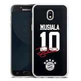 Silikon Hülle kompatibel mit Samsung Galaxy J5 Duos 2017 Case transparent Handyhülle FC Bayern München Jamal Musiala FCB
