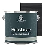 Lignocolor Holzlasur Anthrazit Grau 2,5L | Holzschutzlasur für Außen & Innen | Holz, Zäune und Gartenmöbel | UV- und Witterung