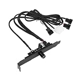 Lüfter-Hub CPU-Kühlung YACSEJAO 12V 3/4pin PC 3 Kanäle Lüfter Hub 1Knob Kühler Lüfter Geschwindigkeitsregler (1Knob IDE)