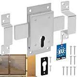 KOTARBAU® Kastenriegelschloss 160mm für Profilzylinder Kastenschloss Aufschraubschloss Zusatzschloss Türschloss Riegelschloss Garagenschloss Verzink