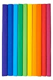 Krepppapier 50x200cm Mix Regenbogenfarben 10er Pack, Regenbogenmix