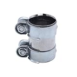 TAKPART Doppelklemme Auspuffrohrverbinder Ø 55mm x 95mm - 1K0253141M Silb