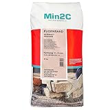 MIn2c AG-Heute Fugensand 25 kg 0.0-2.0 mm | Quarzsand Premium Fugenfüller | Extrem fein | Einkehren in Pflaster | Anthrazit | Schützt vor Unkrautw