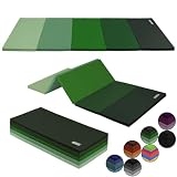 ALPIDEX Turnmatte klappbare Weichbodenmatte 185 x 78 x 3,2 cm Gymnastikmatte Sportmatte für zuhause Kinder Erwachsene, Farbe:grü