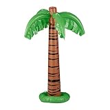 Relaxdays Aufblasbare Palme, coole Pool Deko, Dekopalme zum Aufblasen, sommerliche Partydeko, 80 cm hoch, grün-braun, 1 Stück