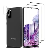 Schutzfolie für Panzerglas für Samsung Galaxy S20 Plus mit Kameraschutz, 2&2 Stück [Fingerabdruck-ID unterstützen] [Sensible Berührung] [3D-Volle Bedeckung] Displayschutzfolie für S20 Plus - 1