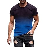 T-Shirts für Herren Oversized Kurzarm Streetwear Lang Mode T Shirt Kreativen Drucken Hemd Vintage Sport Sportshirt Baumwolle Sommer Trachtenhemd Lose Casual Tops Atmungsaktive Ob