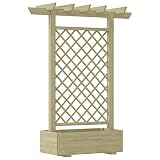 Pergola mit Pflanzkasten 162x56x204 cm Holz,41702