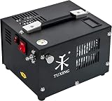 TUXING 4500 Psi PCP-Luftkompressor, öl-/wasserfrei, Stromversorgung über Auto 12 V DC oder zu Hause 220 V AC mit Adapter (im Lieferumfang enthalten), Pumpe für PCP-Luftgewehre und Luftgew