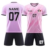 LAIFU Personalisiertes Fußballtrikot Fussball Trikot Mit Nummer und N