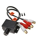 MAGICLULU 2 Stück Auto Lautstärkeregler für Professioneller Audio Gain Level Controller Einfache Installation für Auto Stereoanlagen Hochwertiges Metallgehäuse Kompatibel mit M