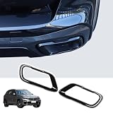 Edelstahl-Außenzubehör, Auspuff-Endrohr-Dekoration, Rahmenabdeckung für X5 G05 X7 G07 2019-2021 M Sport Version Autozubehör (schwarz)