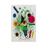 WANGLIDD Joan Miro Surrealismus-Poster, der singende Fisch, Leinwand-Kunstdruck, Foto, Bild, Gemälde, Raumdekoration, Heimdekoration, ungerahmt, 50 x 75