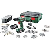 Bosch Akku Bohrschrauber PSR 1800 Li-2 (2 Akkus, 18 V System, 241-teiliges Zubehörset, in SystemBox)