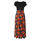 Halloween Kleid Damen Große Größen-Halloween Gedruckt Partykleid Kurzarm| Halloween Kostüm mit Krawatte Gürtel Renaissance Kleid Gothic Mittelalter Hexe Steampunk Vintage Kleidung Cosplay M