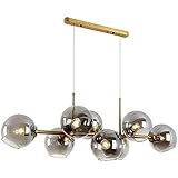 Kronleuchter, weich, blendfrei, modern, kugelförmig, aus Rattan/Weide, Kronleuchter in Zweigen, zum Selbermachen, Wohnzimmer, Terrasse, Restaurant, Bar, Seil, Kronleuchter, Deckenleuchter. (Farbe:
