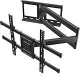 BONTEC TV Wandhalterung mit 1040 mm Extra Langem Gelenkarm für 32-75 Zoll LCD/LED/OLED Flachbildschirme bis 60kg, Neigbar, Schwenk- und Drehbar, Fernseher Halterung, Max. VESA 600 x 400
