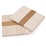 WISYOK 100 Stück Eisstiele Holz, Eisstäbchen Holzstäbchen, Holzstäbchen Zum Basteln, Holzstiele, Bastelstäbchen Holz, Holzspachtel DIY Handwerk-114 mm x 9 mm x 2