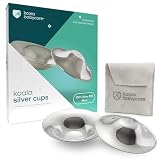 Koala Babycare Silberhütchen - 2 Stück - maxi-Größe Silber Brustwarzenhütchen für verbesserten Komfort - Brustwarzen Schutz für empfindliche und schmerzende Brustw