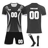 Generisch Fußball Trikots, Personalisiertes Kinders Erwachsene Fußball Shorts und Trikots, Fußball Shirts mit Nummer Name Team Log